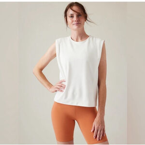 Women's Athleta Seasoft Tank Top S Magnolia White